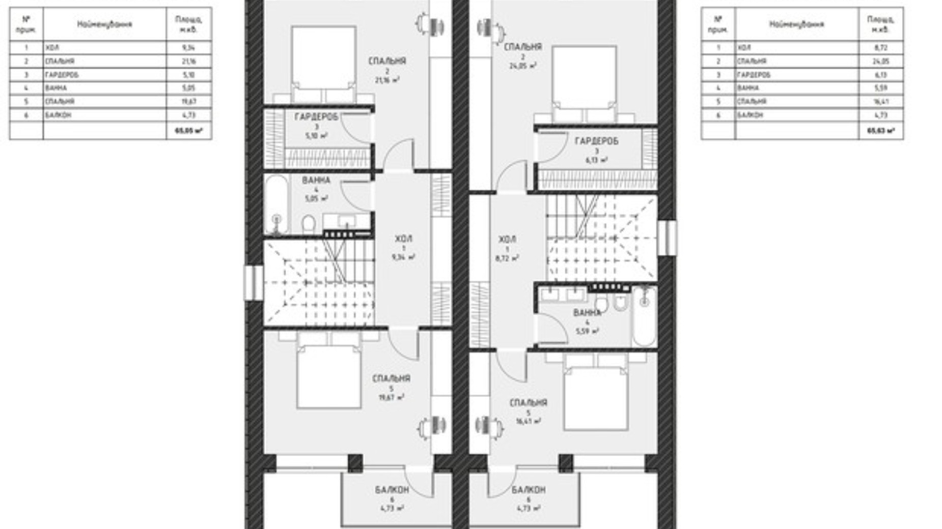 Планировка дуплекса в КГ Счастье  240 м², фото 555069