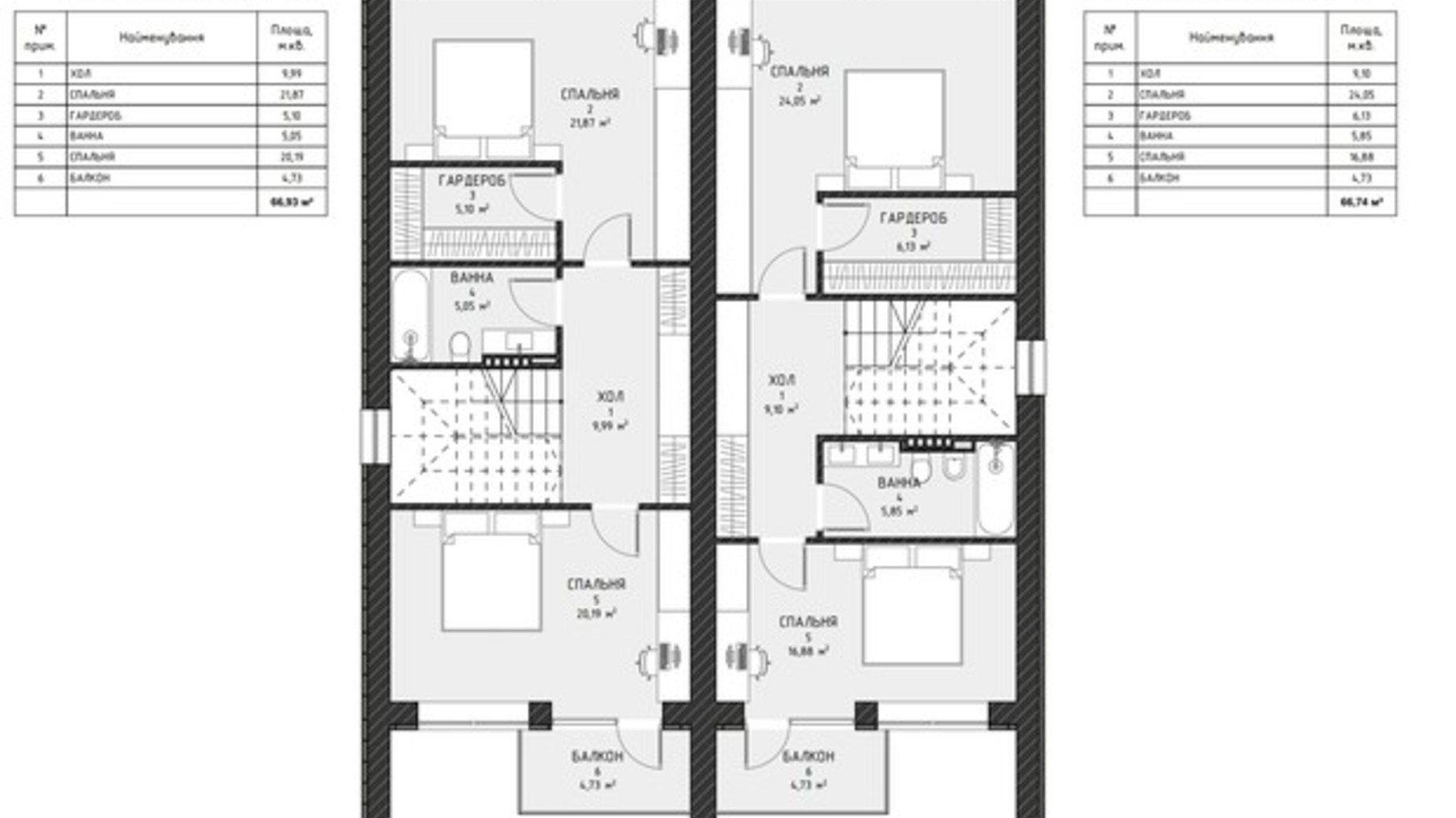 Планування дуплекса в КМ Щастя  250 м², фото 555101