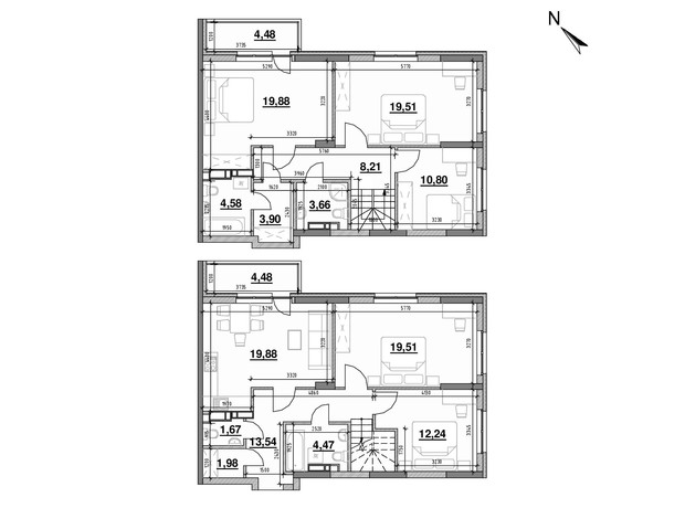 ЖК Ok'Land: планировка 5-комнатной квартиры 152.79 м² ЖК Ok'Land: планировка 5-комнатной квартиры 152.79 м²