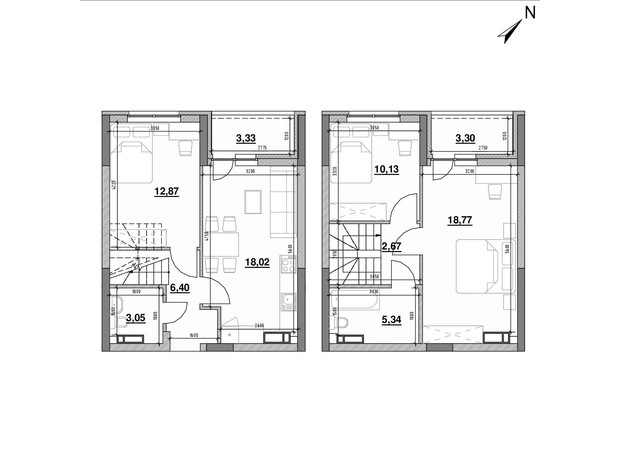 ЖК Ok'Land: планировка 3-комнатной квартиры 83.88 м²