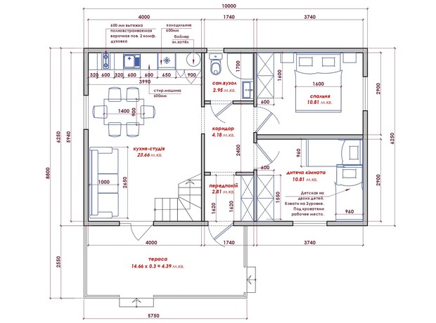 КГ Lagom Village: планировка 4-комнатной квартиры 94.53 м²