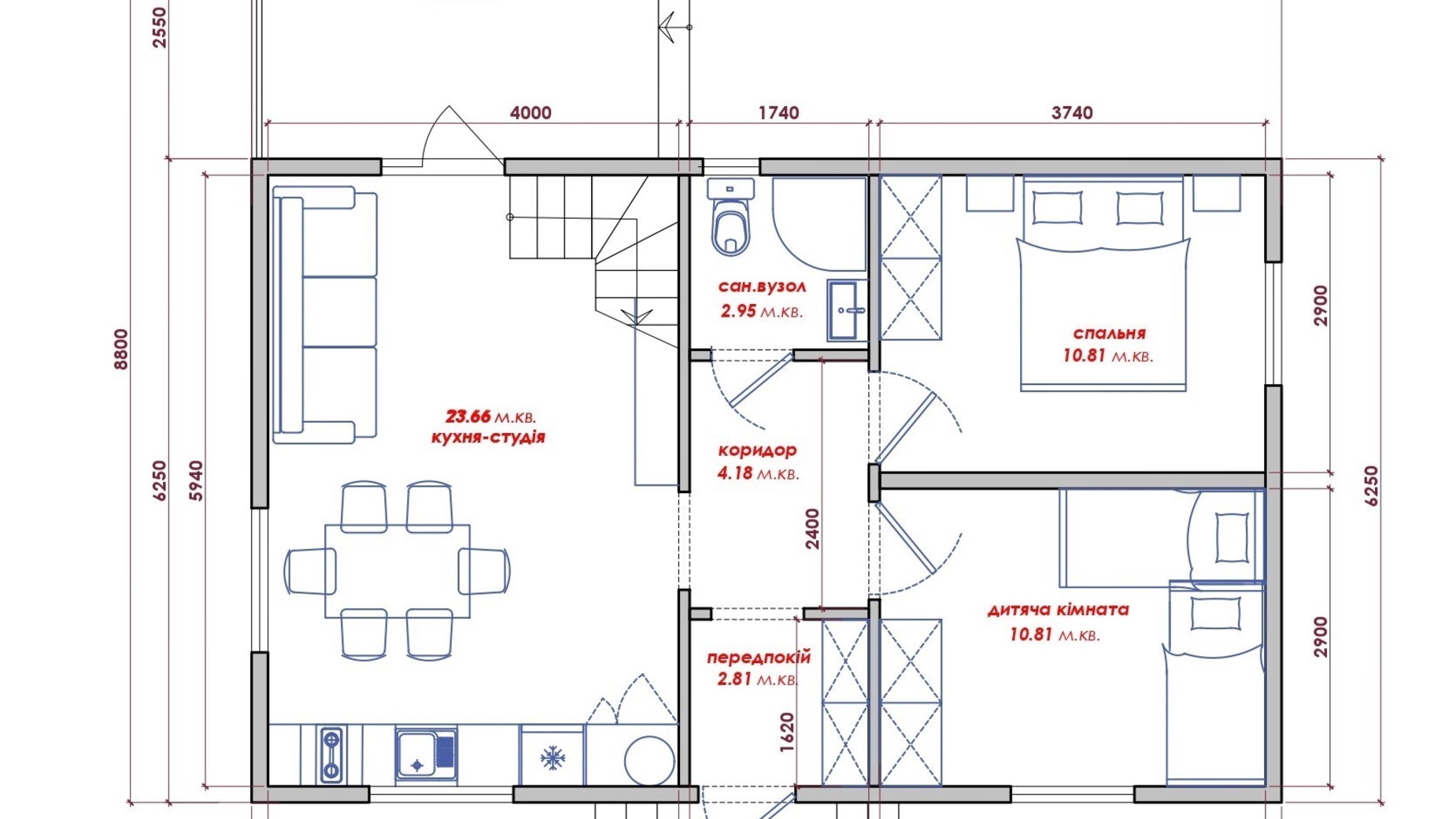 Планування котеджу в КМ Lagom Village 94.53 м², фото 555777