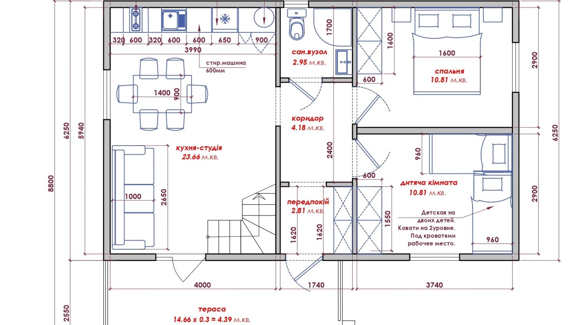 Планировка коттеджа в КГ Lagom Village 94.17 м², фото 555793