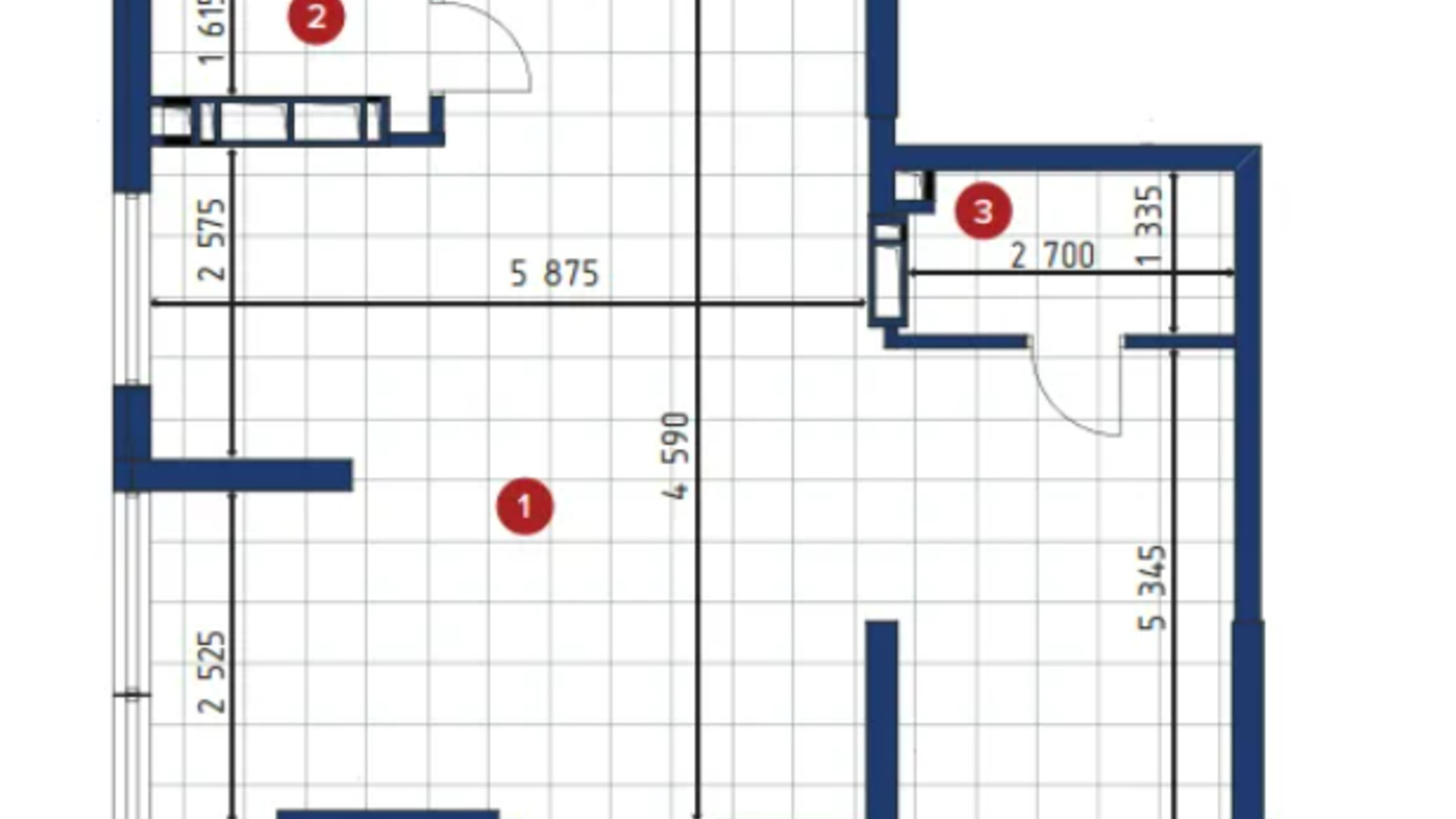 Планировка 2-комнатной квартиры в ЖК 4U 60 м², фото 556646