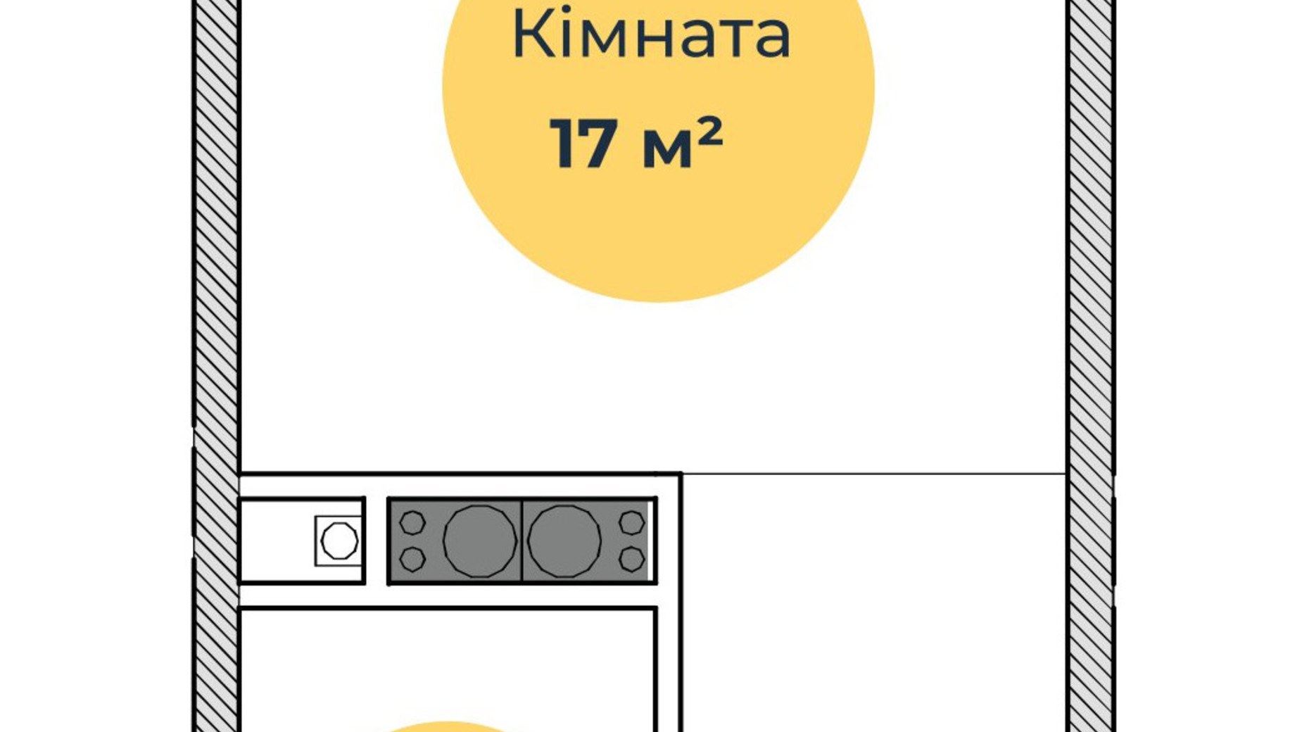 Планировка смарт квартиры в ЖК Новая Европа 26.2 м², фото 558182