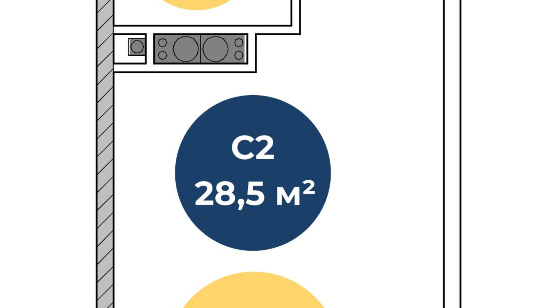 Планировка смарт квартиры в ЖК Новая Европа 29.1 м², фото 558190