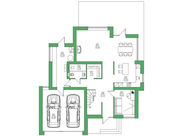 КГ Белгравия: планировка 4-комнатной квартиры 236 м²