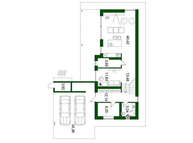 КГ Белгравия: планировка 3-комнатной квартиры 224 м²
