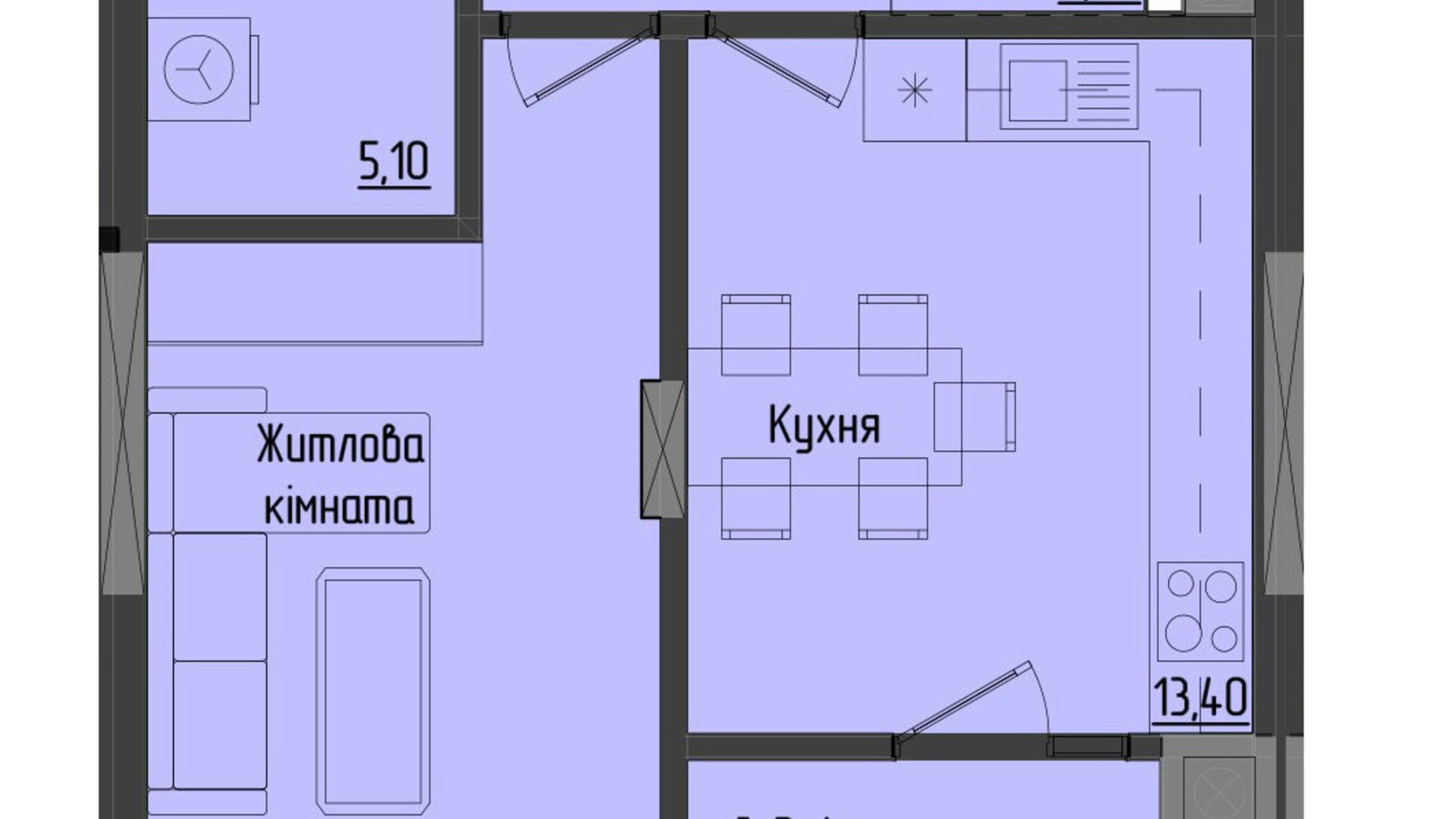 Планировка много­уровневой квартиры в ЖК Аметист 114.26 м², фото 558569