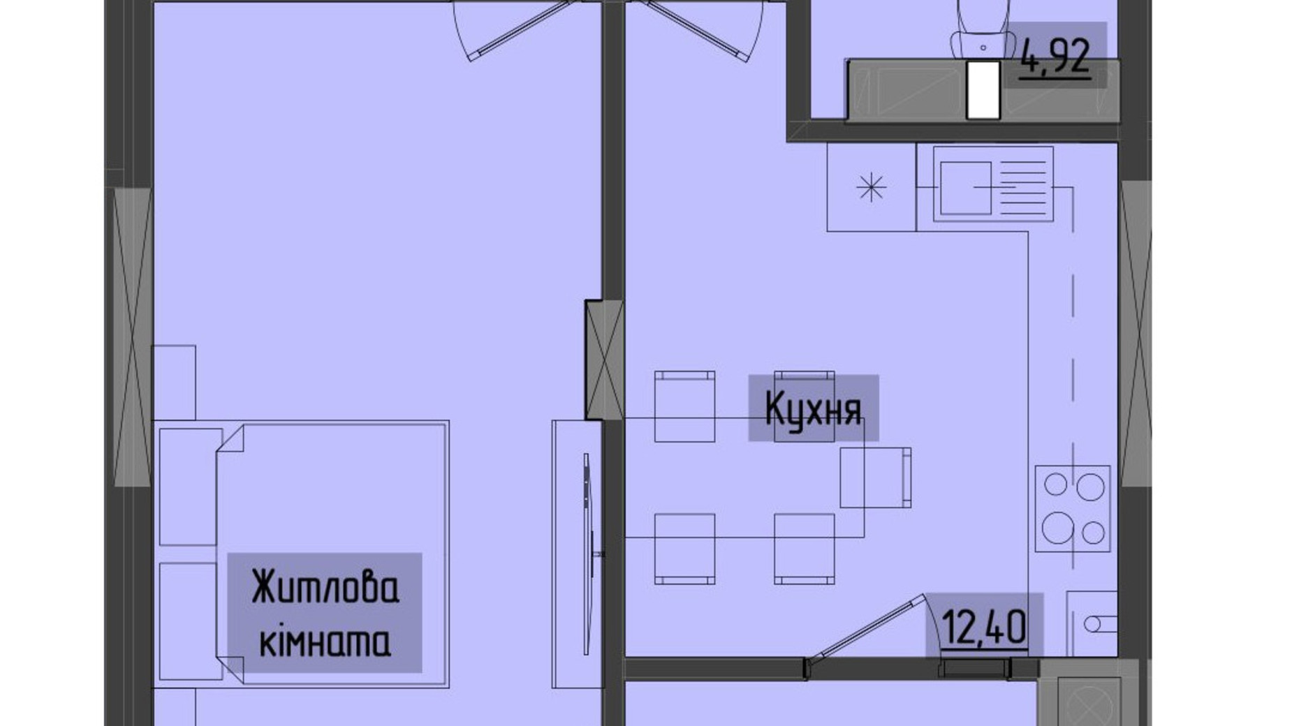 Планування багато­рівневої квартири в ЖК Аметист 112.01 м², фото 558580