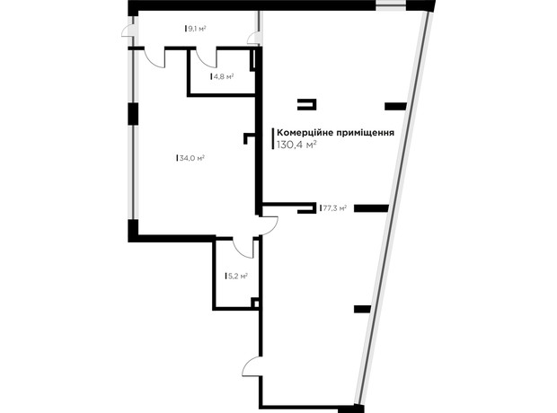 Апарт-отель Lev City Hotel: планировка помощения 130.4 м²