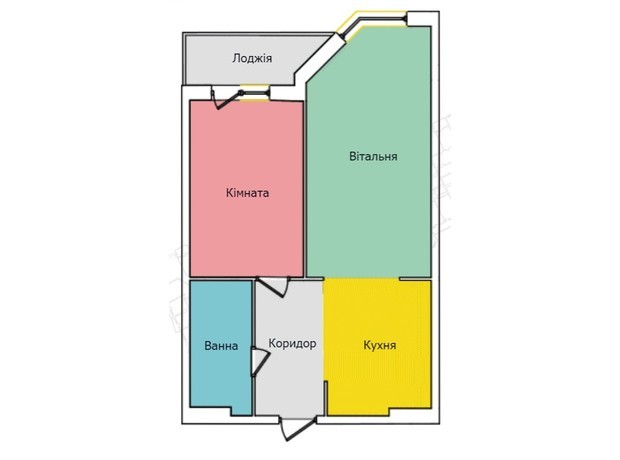 ЖК Киевский: планировка 1-комнатной квартиры 50.6 м²