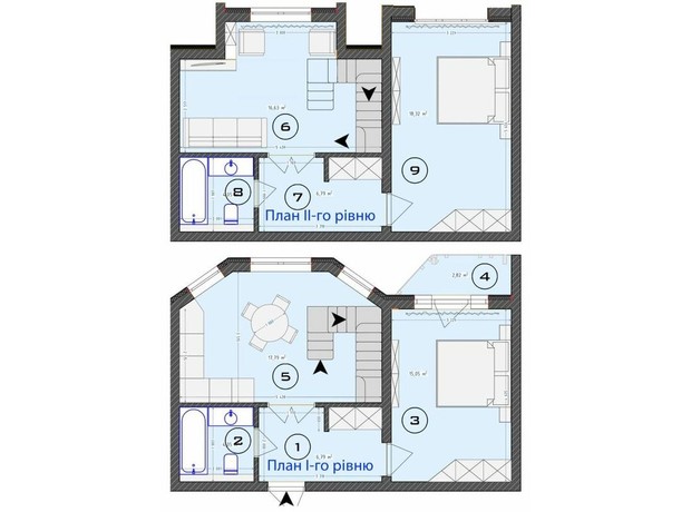 ЖК Трояндовый: планировка 3-комнатной квартиры 91.73 м²