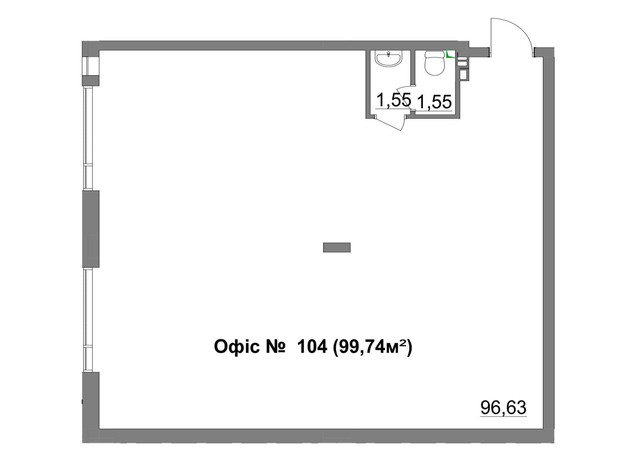 БЦ Seven-G: планування приміщення 99.73 м²