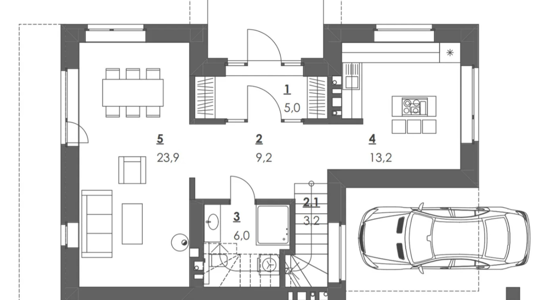 Планировка коттеджа в Коттеджи Липові Роси 138.2 м², фото 563174