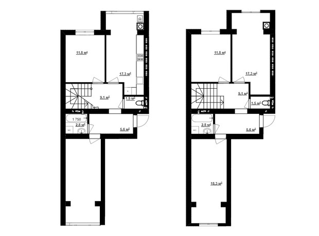 ЖК Новая Конча-Заспа: планировка 7-комнатной квартиры 152 м²