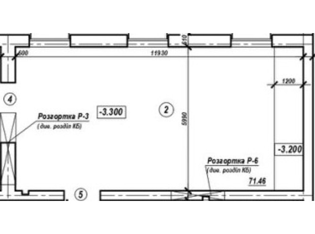 ЖК Затишний: планування приміщення 71.46 м²