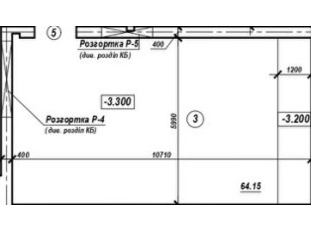 ЖК Затишний: планування приміщення 64.15 м²