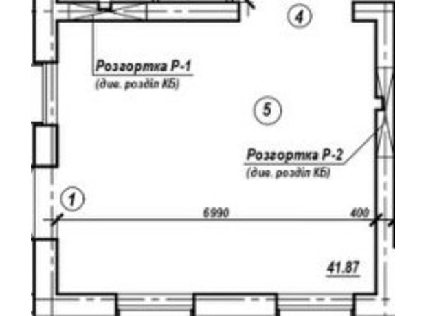 ЖК Уютный: планировка помощения 41.87 м²