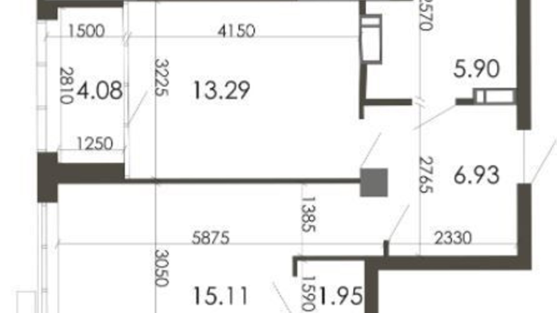 Планировка 1-комнатной квартиры в ЖК Star City 47.25 м², фото 564856