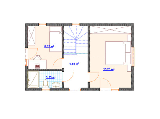 КГ Hausplusland Колонщина: планировка 3-комнатной квартиры 82 м²