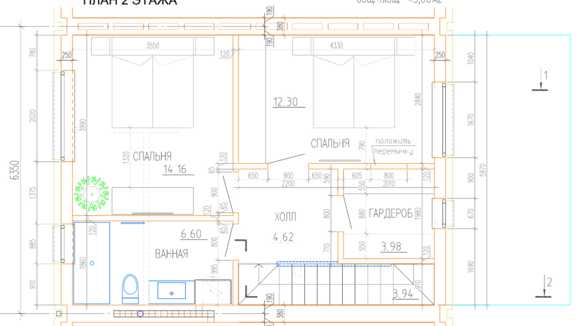 Планування таунхауса в КМ Balaton 90 м², фото 565012