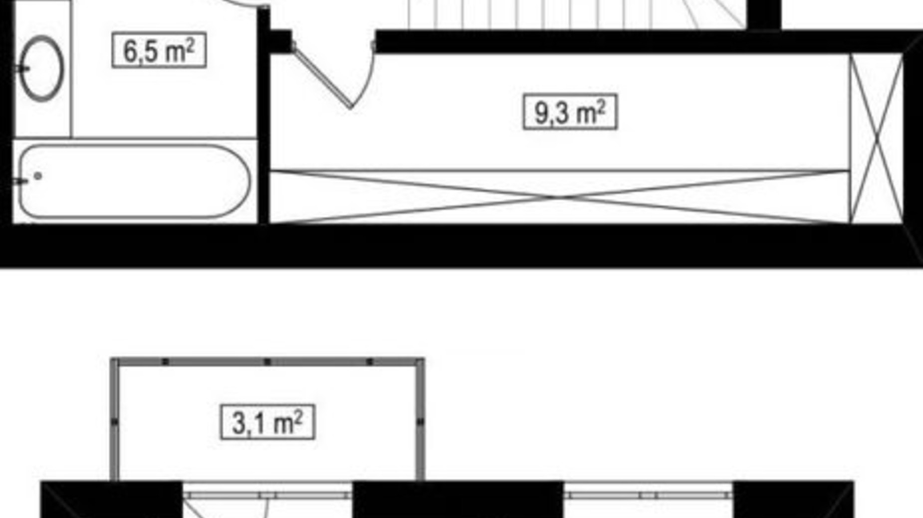 Планування багато­рівневої квартири в ЖК Амстердам 73.2 м², фото 565292