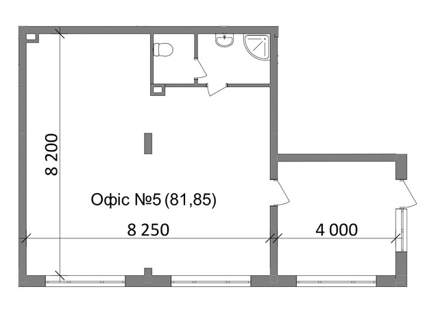 ЖК Білий Шоколад: планування приміщення 81.8 м²