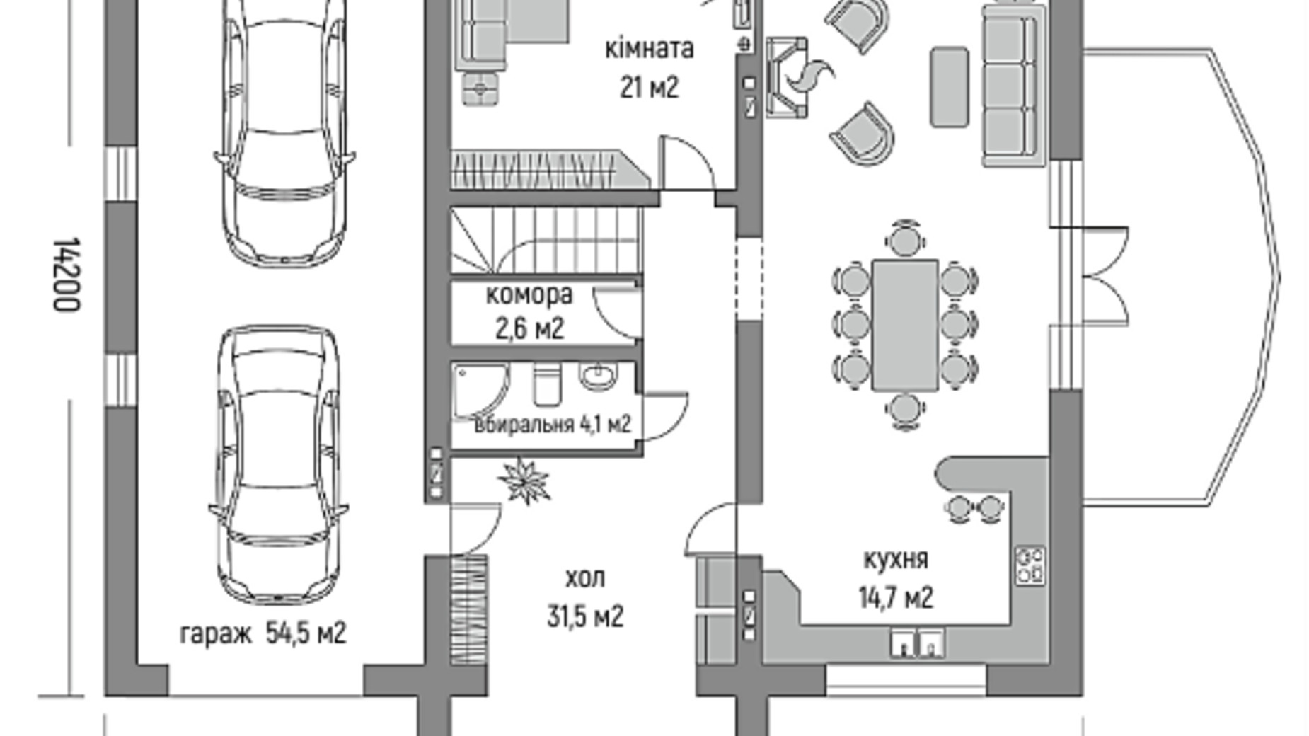 Планування котеджу в КМ Парк Хаус 330 м², фото 567206