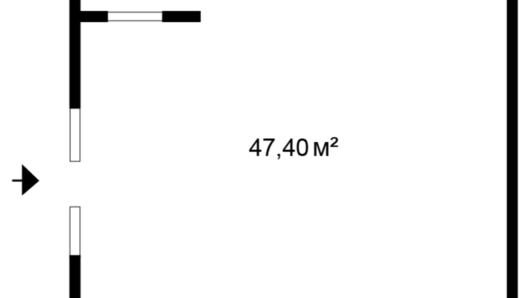 Планировка торгового помещения в ЖК Сакура 47.4 м², фото 567315