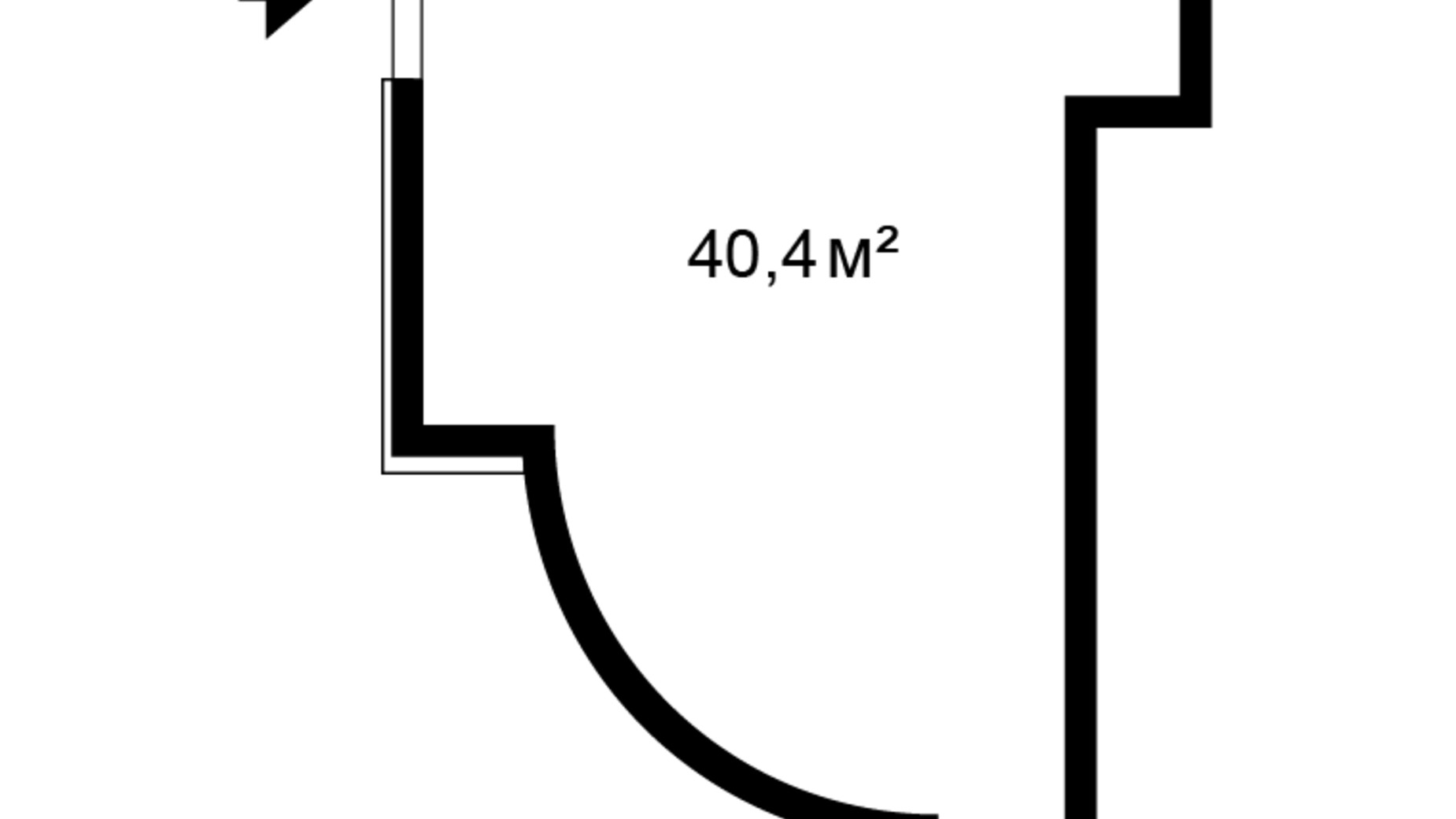 Планування торгової площі в ЖК Сакура 40.4 м², фото 567317