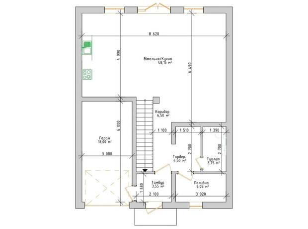 КМ Преміум на Орлика: планування 4-кімнатної квартири 219.1 м²