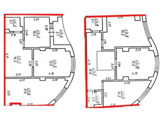 ЖК ул. Яцкова, 20б: планировка 3-комнатной квартиры 132.8 м²