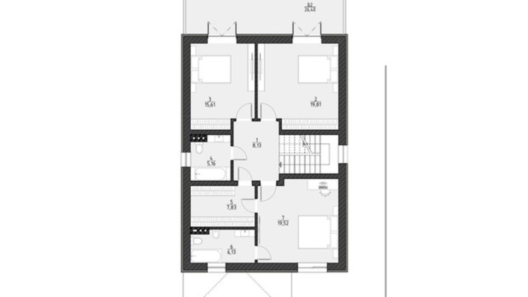 Планування котеджу в КМ Щастя  200 м², фото 568419