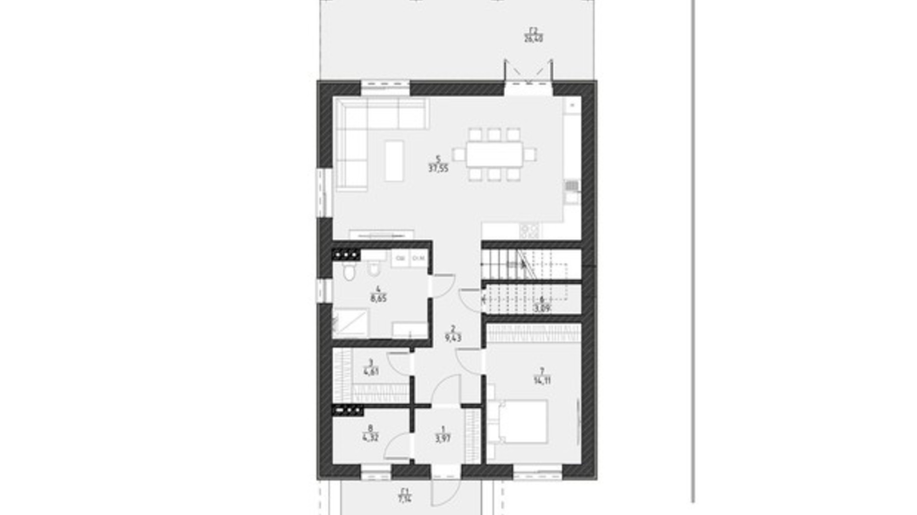 Планування котеджу в КМ Щастя  200 м², фото 568420