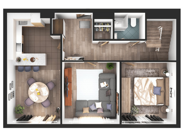 ЖК Greenville Park: планування 4-кімнатної квартири 182.2 м²