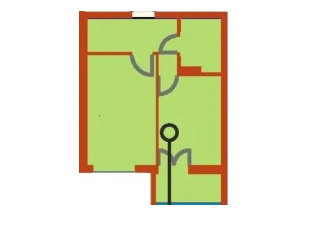 ЖК Сяйво 2: планировка 1-комнатной квартиры 39 м²