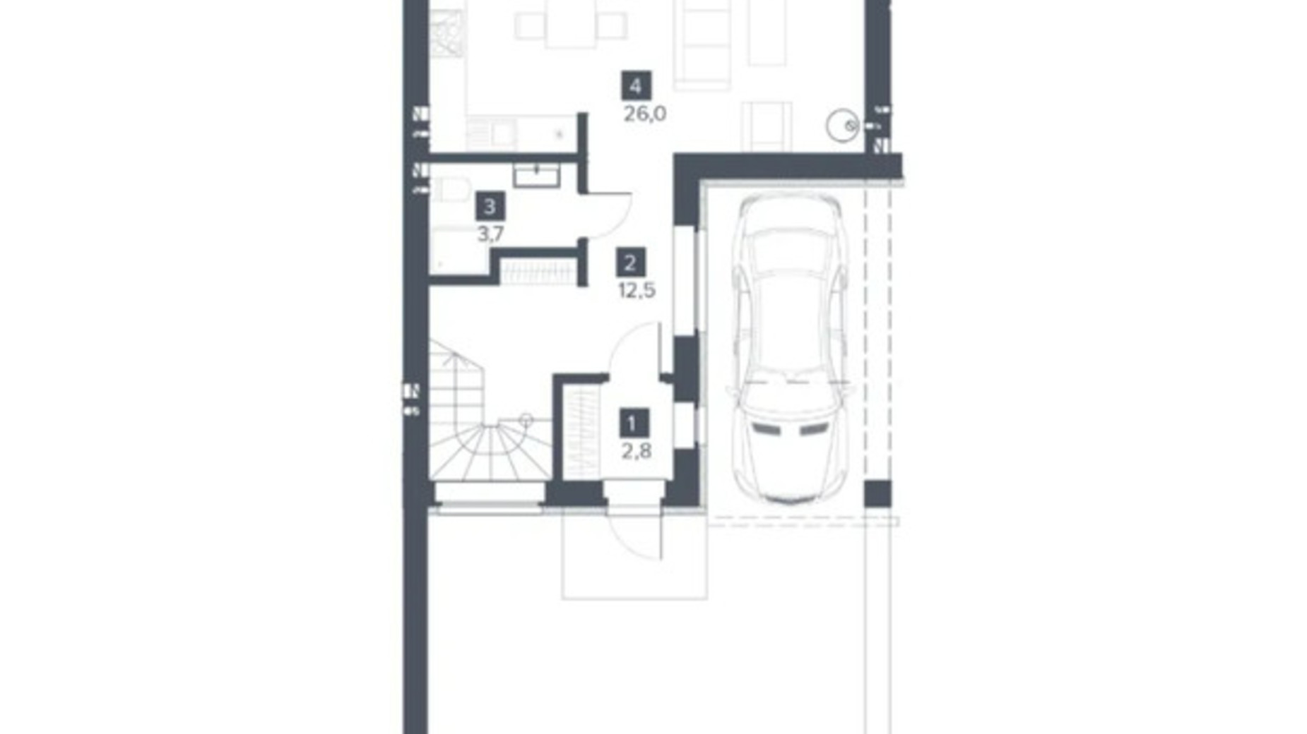 Планировка коттеджа в Коттеджи Липові Роси 112.68 м², фото 569013