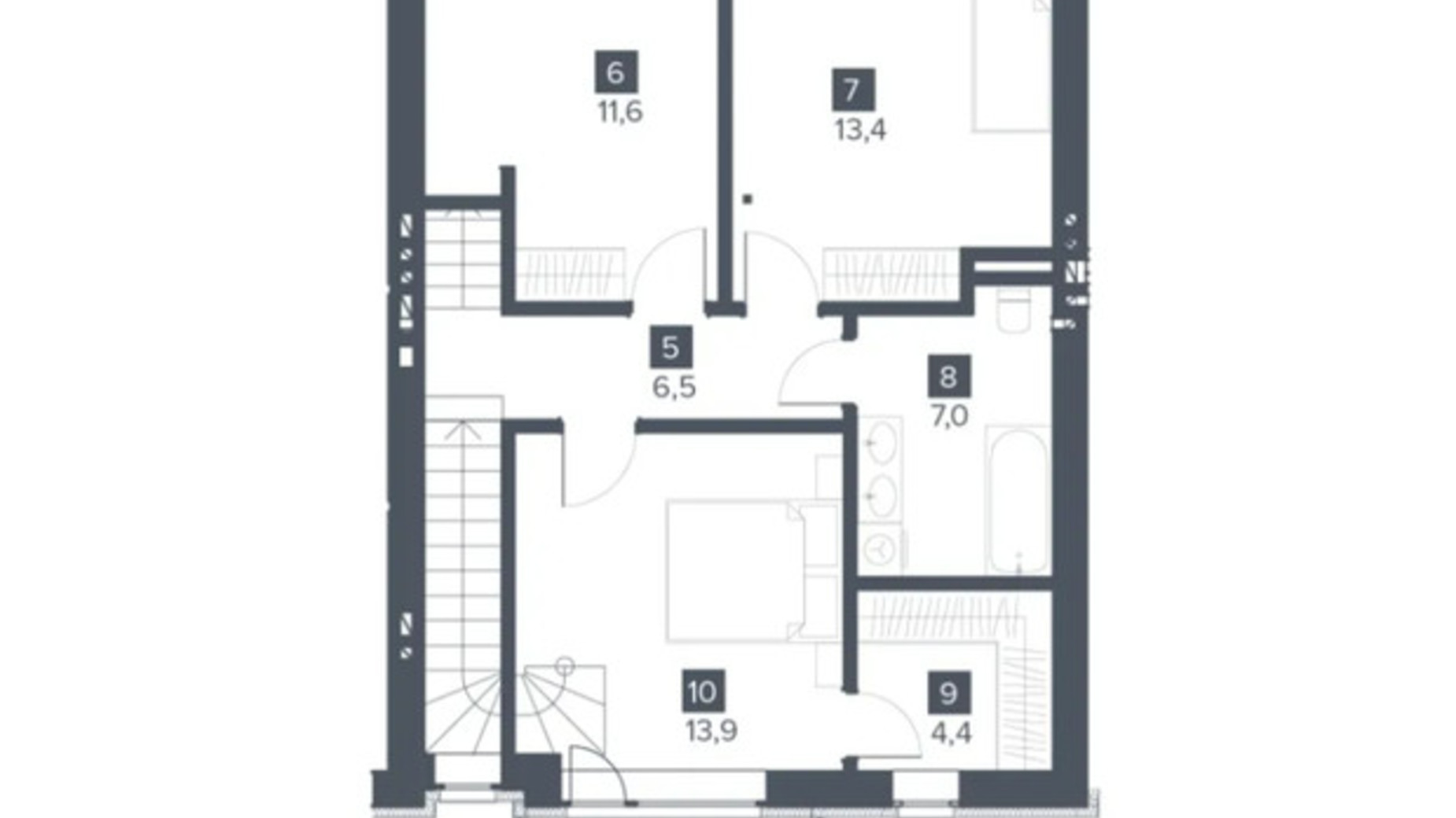 Планировка коттеджа в Коттеджи Липові Роси 112.68 м², фото 569014