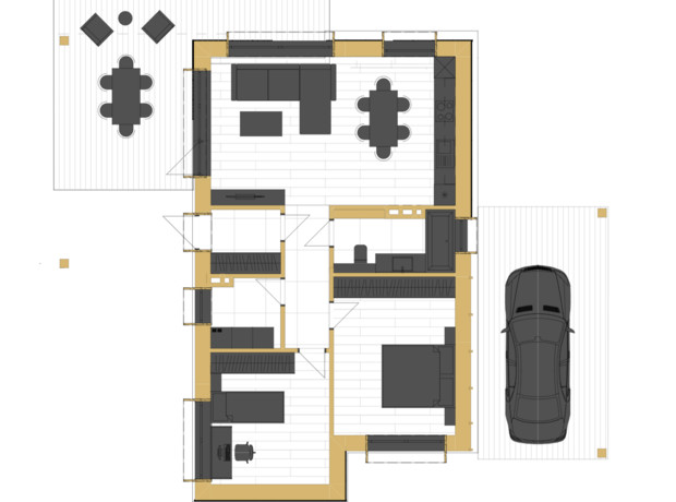 КГ Soho : планировка 3-комнатной квартиры 131 м²