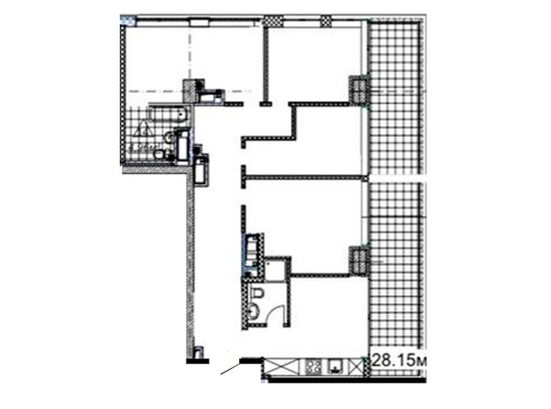 ЖК Миронова: вільне планування квартири 110.9 м²