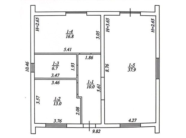 КМ Millennium House: планування 2-кімнатної квартири 84.4 м²