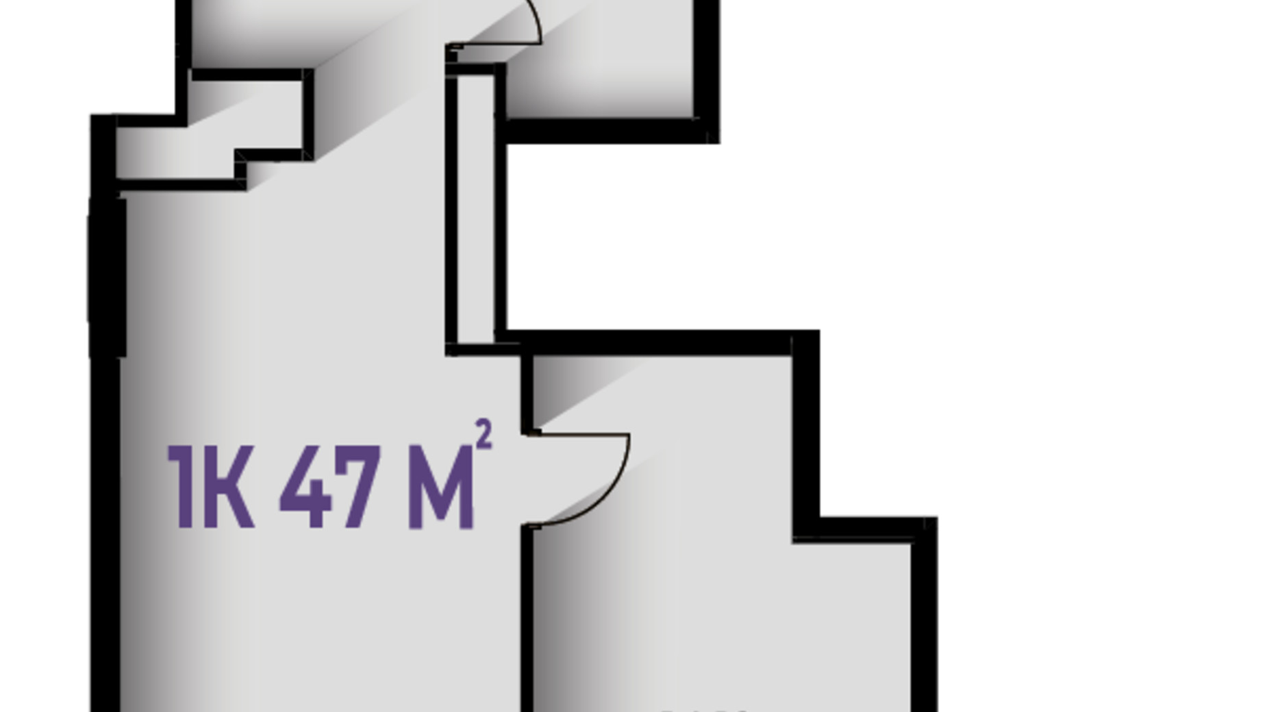 Планировка 1-комнатной квартиры в ЖК Trivium 47 м², фото 571253