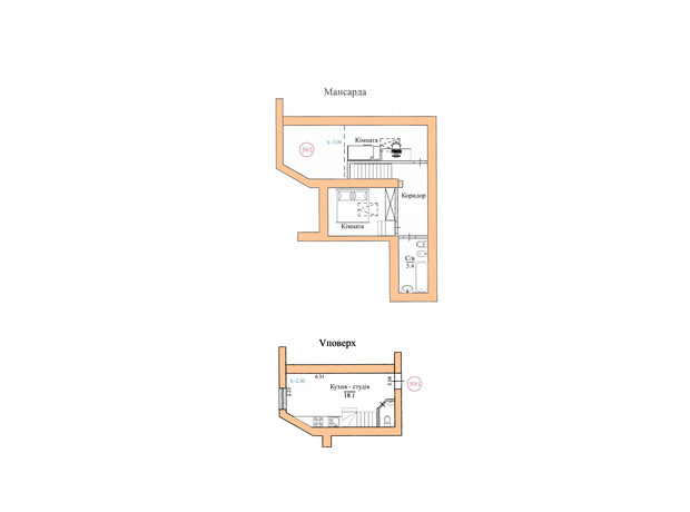 ЖК Best Village Байковцы: планировка 1-комнатной квартиры 55.8 м²