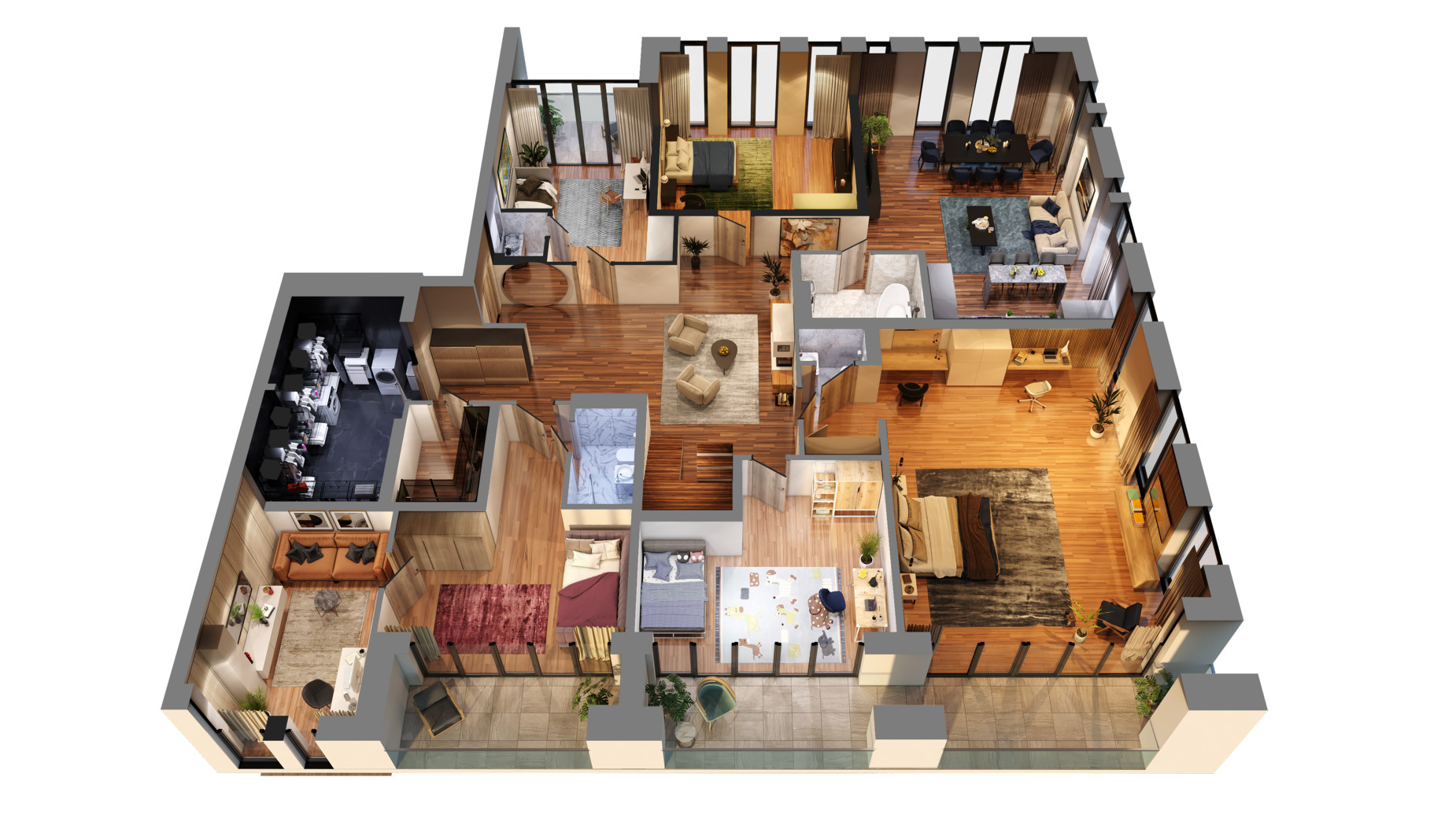 Планировка много­уровневой квартиры в КД Nobility 345.4 м², фото 571993