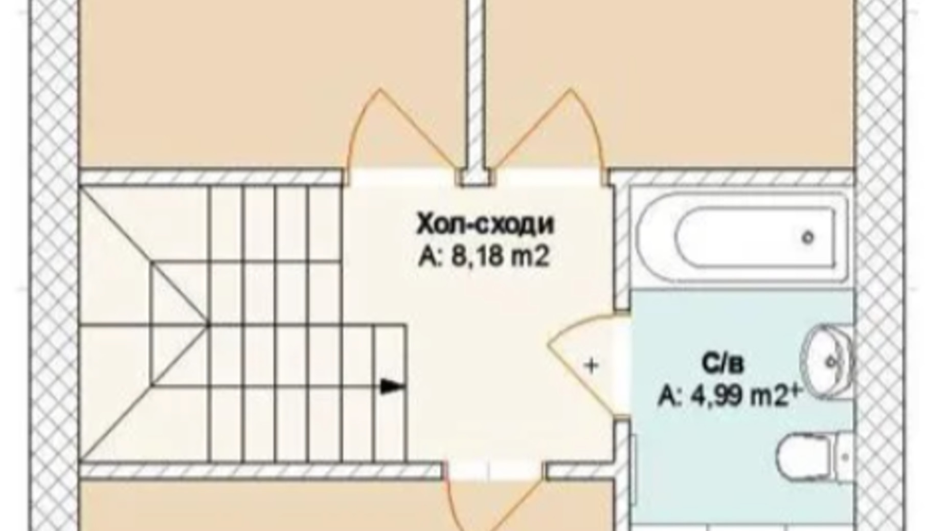 Планировка таунхауса в Таунхаус Новый Brighton 105 м², фото 572078