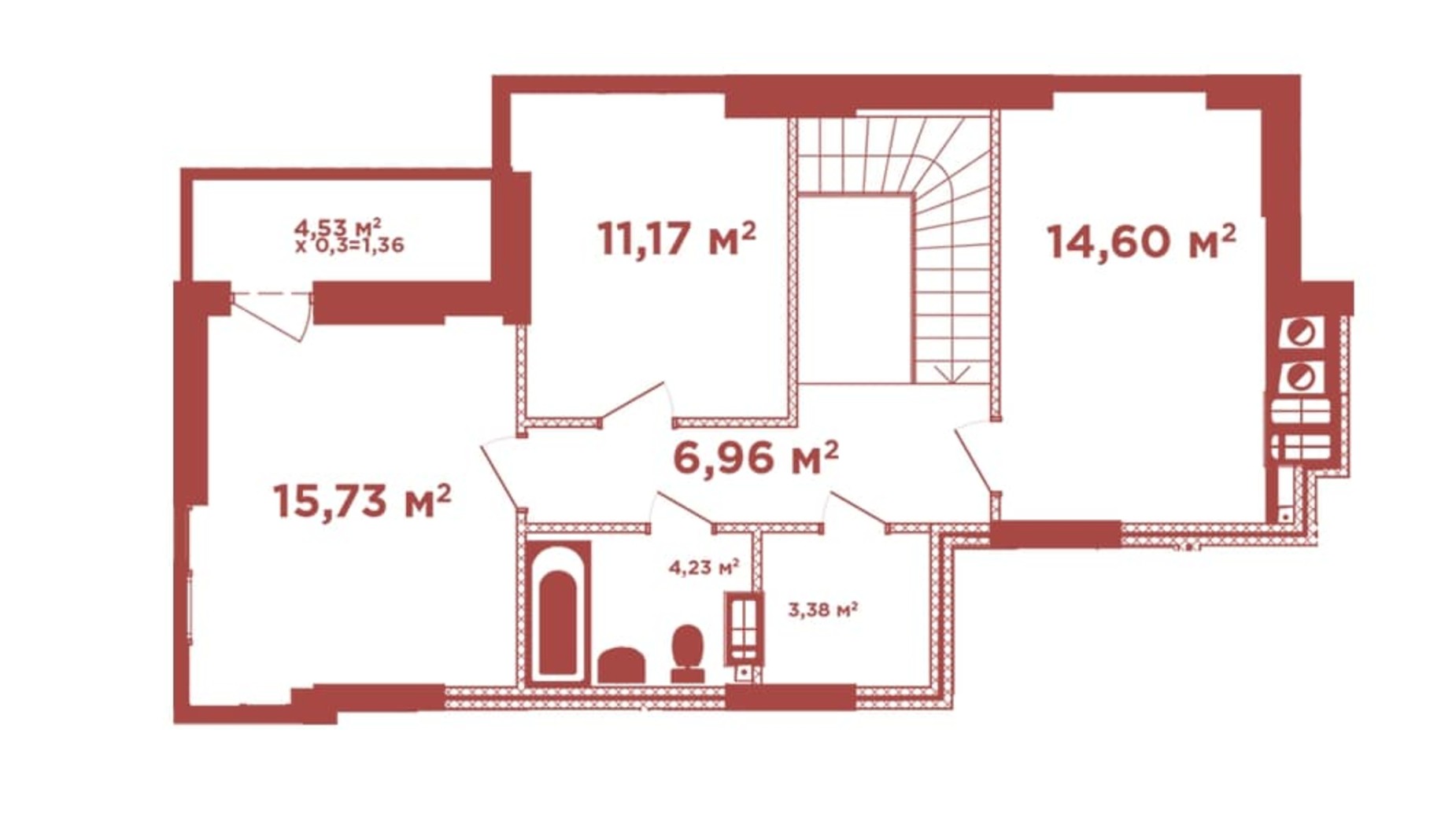 Планування багато­рівневої квартири в ЖК Crystal Avenue 147.5 м², фото 572264