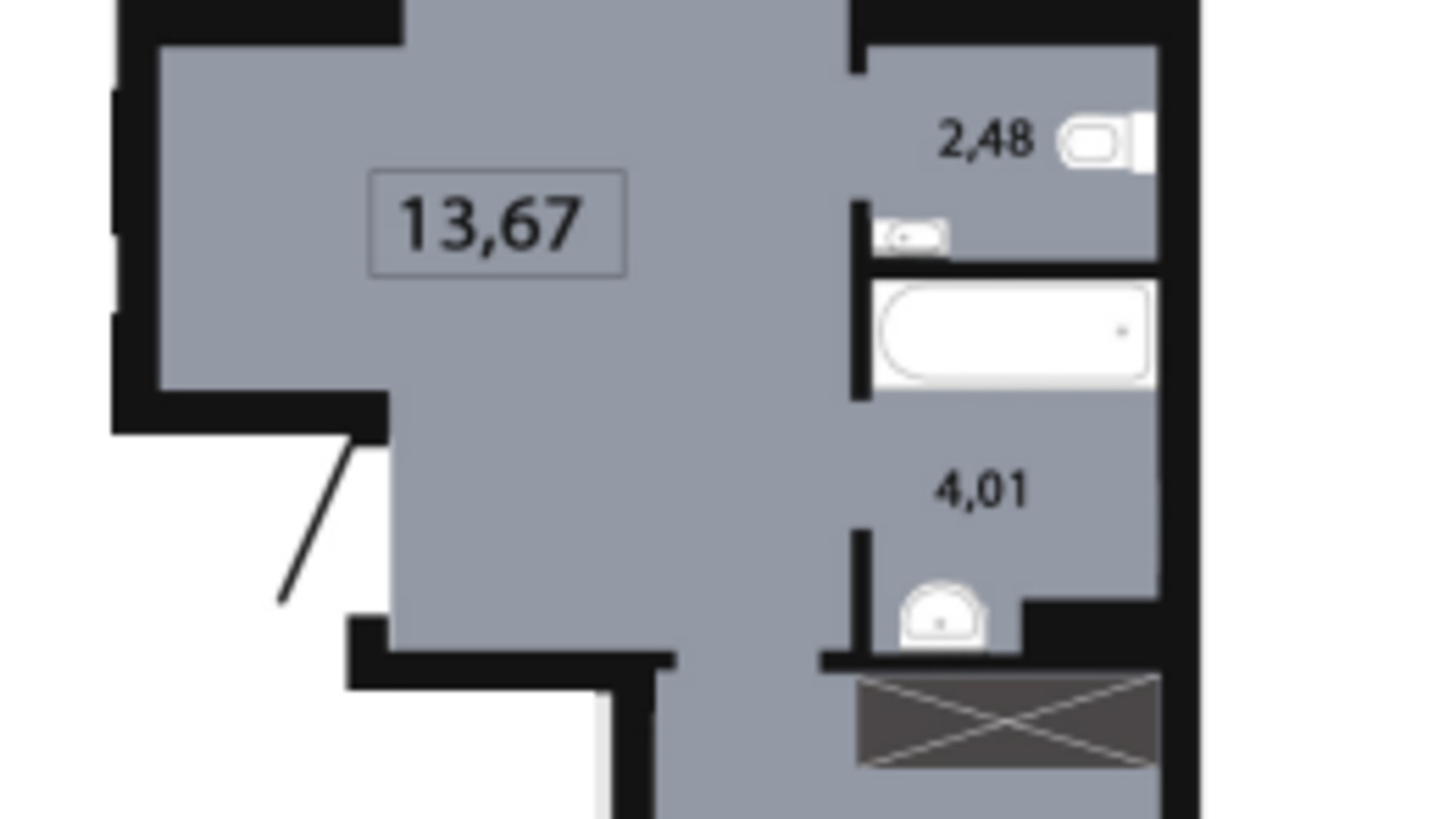 Планування 2-кімнатної квартири в ЖК Five Address 81.45 м², фото 572560