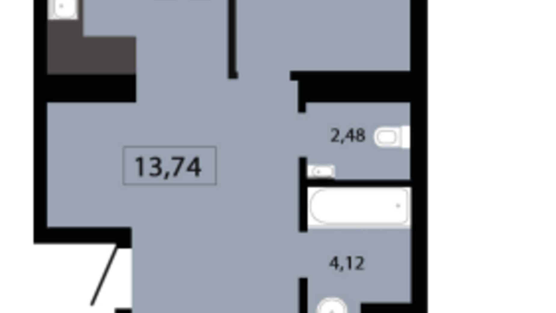 Планування 2-кімнатної квартири в ЖК Five Address 81.57 м², фото 572562