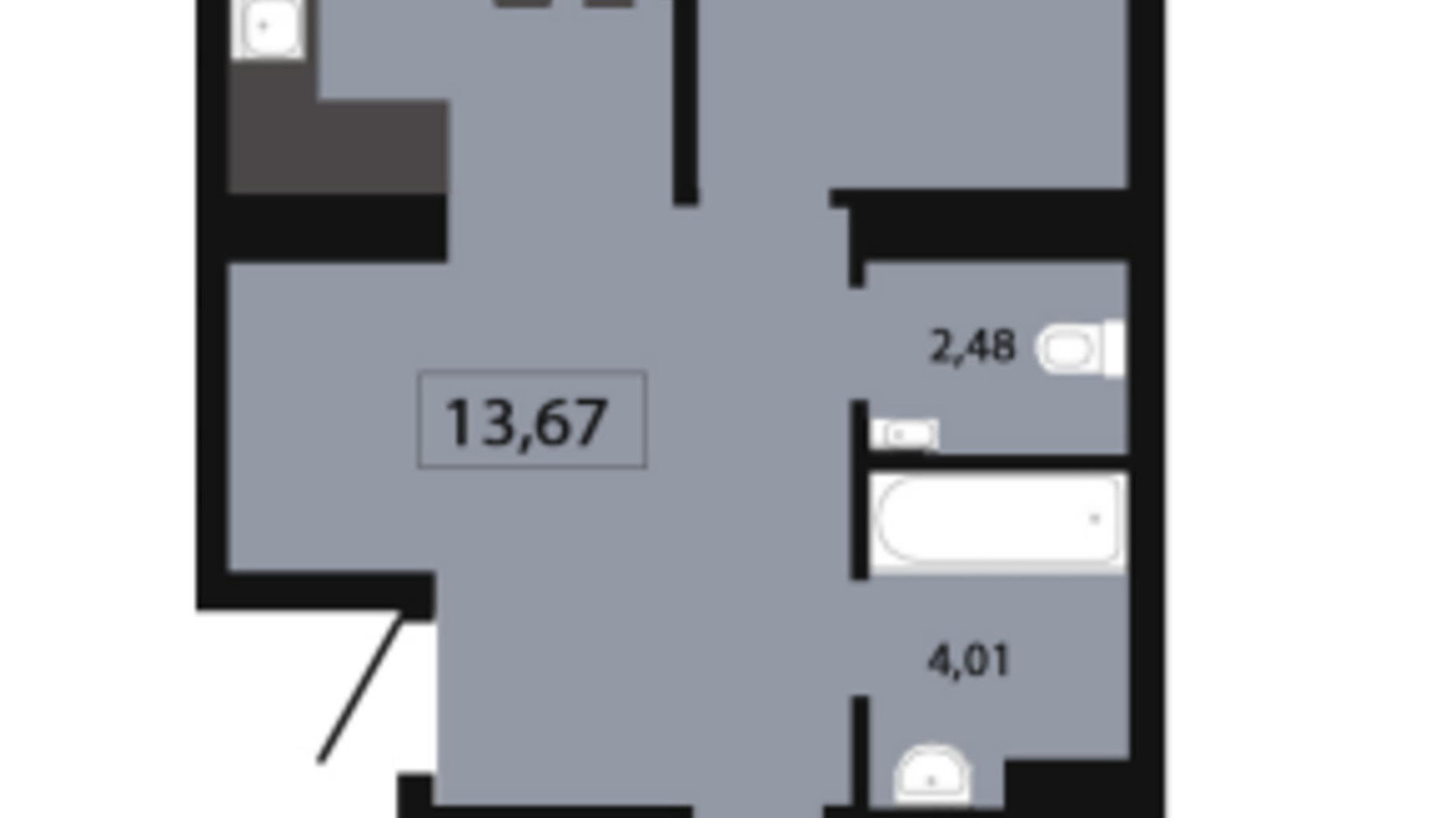 Планування 2-кімнатної квартири в ЖК Five Address 82.75 м², фото 572563